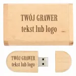 USB m&auml;lupulk 128 GB 3.0, puidust karp, graveeritav nimedega &ndash; pulmadeks, armulauaks, ristimiseks
