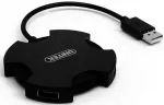 USB jagaja 4x USB 2.0 mikrousb ja OTG-ga, must, Y-2178