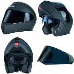 Motoringratturi kiiver HORN H929 musta klaasiga ja balaklavaga, suurus L
