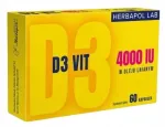D-vitamiin D3 4000 Herbapol Lab, 60 kapslit