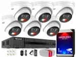 Videovalve komplekt HiLook 6Mpx, 6 kaamerat, liikumisanduriga