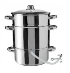 6 l Inox auruga mahlapress induktsioonile, gaasile ja keraamikale