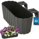R&otilde;du lillekast 40 cm piirde kinnitustega, hall