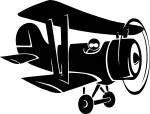 Kleebis autole AIRPLANE, taustata, 12 x 15,7 cm