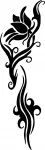 Kleebis autole ROSE TRIBAL TATTOO, 26 x 7,9 cm, taustata