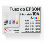 Epson EcoTank ET-2710/ET-2720/ET-1810/ET-4700 tindikassettide komplekt, 5 tk, CMYK, mudel 104