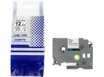 PRISM Brother TZe-S131 kleepuv teip, 12 mm x 8 m, must l&auml;bipaistval taustal