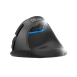 Traadita vertikaalne hiir Delux M618Mini DB BT+2.4G, 2400DPI, must