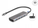 USB-C jagaja, 4x USB Type-A, 10 Gbps, lisaport Delock 64293