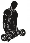Kleebis autole, kiivrile v&otilde;i s&uuml;learvutile BODYBUILDER FITNESS GYM, 18 x 10,9 cm