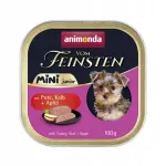 Animonda Vom Feinsten MINI Junior koerapasteet kalkuni, vasikaliha ja &otilde;unaga, 100 g