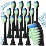 PHILIPS SONICARE DIAMOND CLEAN elektriliste hambaharjade mustad otsikud, 12 tk