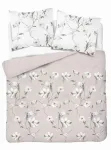 Satiinvoodipesu 220x200, liivakarva lilledega, Home Satin