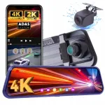 4K+2K WiFi ADAS esikaamera ja tagakaamera salvesti