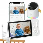 NANNY HOME WiFi videobeebimonitor 5", 360&deg; PTZ, liikumis-, heli- ja nutuse tuvastusega