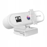 Arvuti 4K valge veebikaamera mikrofoniga, USB