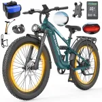 Elektrijalgratas ZAZAWORK CF500, 20Ah, 1000W, 45 km/h, kuni 120 km, 27,5", maastikule