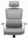 Kontoritool Hell's Chair HC-1011, ergonoomiline, hall/valge, p&ouml;&ouml;rlev