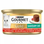 Purina GOURMET GOLD kassidele mahlane kook veise ja tomatitega, 85 g