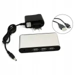 Gembird UHB-C247 USB jagaja, 7 pesa, toiteadapteriga