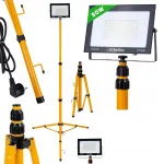 50W LED prožektor statiivil, k&uuml;lm valge 6500K