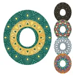 Kaitsplaastrid Dexcom G7 / Dexcom One+ sensorile &bdquo;Mandala Original&ldquo;, 5 tk