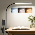 Laualamp LED USB-ga, klambriga, 3 v&auml;rvi, 10 heleduse astet, painduv