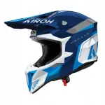 Motokrossi kiiver AIROH WRAAAP Conquer, sinine, l&auml;ikiv, S suurus