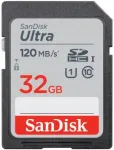 M&auml;lukaart SanDisk SDHC 32GB Ultra Class10 120MB/s UHS-I