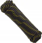 Punutud nailonk&ouml;is, 3,5 cm x 2,5 m, kollane-must