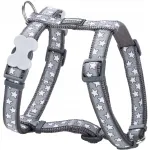 Koera valjad Red Dingo, hallid valge t&auml;htedega, 12 mm x 30&ndash;44 cm