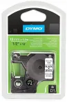 Dymo S0718060 etikettide lint, must valgel