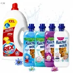 Pesugeel REX v&auml;rvilistele riietele 5 l + KUSCHELWEICH pehmendusvahend 4 x 1 l komplekt