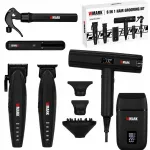 Komplekt: juhe WMARK 6in1 habemenuga, trimmer, habeme raseerimisnuga, f&ouml;&ouml;n