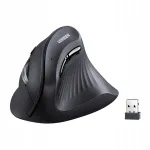 Juhtmevaba vertikaalne hiir UGREEN MU008, 57&deg;, Bluetooth, 2.4G, 4000 DPI, must