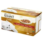 PURINA Gourmet Gold m&auml;rg kassitoit, erinevate maitsetega kastmes, 4 x 85 g