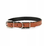 Nahast koera kaelarihm Barry King, konjak/must, M-L, 16 mm x 45 cm