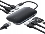 USB-C hub AUKEY CB-C71, 8 porti, 100W PD, 4K HDMI, SD, LAN