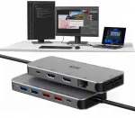 S&uuml;learvuti USB-C 3.0 kahepordiline HDMI jaam kahe monitori jaoks