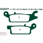 Piduriklotsid Yamaha YFM 250 R (1BT) (12-13) EBCFA443TT