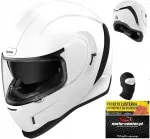 Motorratturi kiiver ICON AIRFORM, valge l&auml;ikiv, DOT ECE