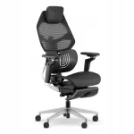 Ergonoomiline tool Shadow Throne, must, 6D k&auml;etugedega