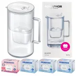 Aquaphor Glass klaasist filtrikann valge, 4 Maxfor filtrit (1Mg + 3)