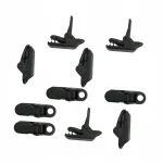 Telgi klambrid kummipaeltega, 10 tk, mustad