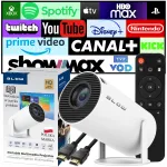 &Uuml;leskeeratav projektor k&otilde;lariga, Android Smart TV, WiFi, Full HD