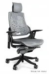 Kontoritool WAU Unique, must, ergonoomiline, elastomeer