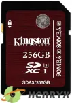 SDXC m&auml;lukaart Kingston 256GB UHS-I U3 90MB/s 4K2K SDA3/256GB