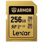 Lexar SDXC ARMOR Gold UHS-II U3 IP68 R280/W205 256GB V60 m&auml;lukaart