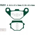 Mootorratta piduriklotsid HUSQVARNA CR 125 (91) EBCFA251
