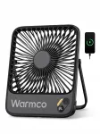 Lauaventilaator Warmco, kaasaskantav, kokkupandav, USB, vaikne, 10000mAh
